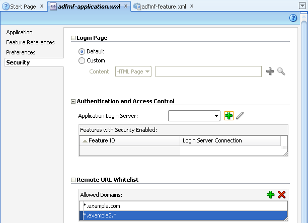 Add whitelisted domains to the mobile application.