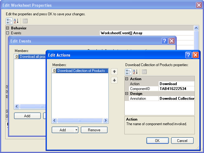 ActionSet Download Data to a Data Entry Grid Component