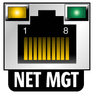 Figure showing the network management port. image:Figure showing the network management port.