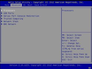 This figure shows the Advanced Menu. image:This figure shows the Advanced Menu.