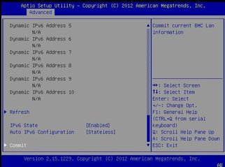 This figure shows the BMC Network Configuration screen. image:This figure shows the BMC Network Configuration screen.