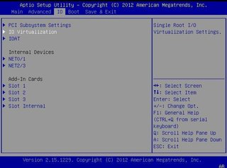 This figure shows the IO Menu screen. image:This figure shows the IO Menu screen.