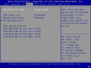 This figure shows the BIOS Boot Menu image. image:This figure shows the BIOS Boot Menu image.