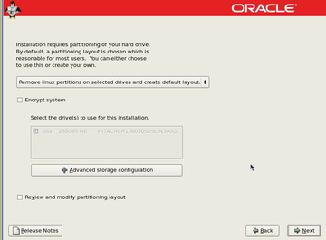 Oracle Linux Partition image:Oracle Linux Partition