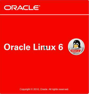 Oracle Linux 6 splash screen. image:Oracle Linux 6 splash screen.