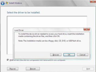 Load Driver dialog image:Load Driver dialog
