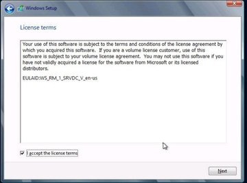 image:License terms screen.