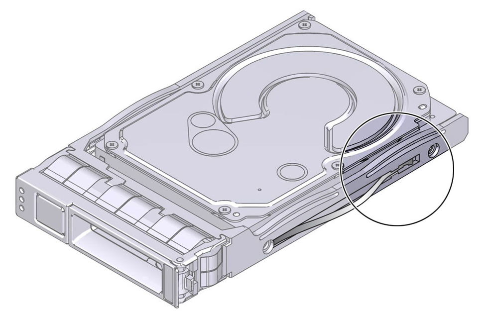 image:Figure showing a grounding strap that is seated correctly in                                 the HDD bracket.
