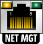 Figure showing the network management port. image:Figure showing the network management port.