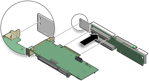 Figure showing how to install a PCIe card in to slot 3. image:Figure showing how to install a PCIe card in to slot 3.