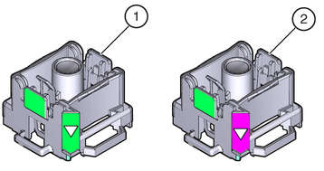 Graphic showing the color-coded processor removal/replacement tools. image:Graphic showing the color-coded processor removal/replacement tools.