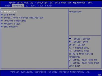 This figure shows the Advanced Menu. image:This figure shows the Advanced Menu.