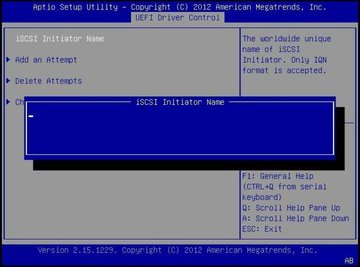 This figure shows the iSCSI Initiator Name dialog box. image:This figure shows the iSCSI Initiator Name dialog box.