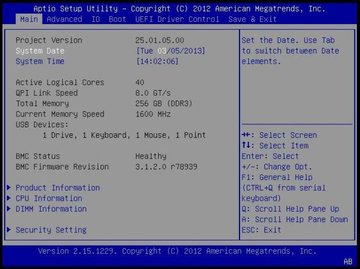 This figure shows the BIOS Main Menu image. image:This figure shows the BIOS Main Menu image.