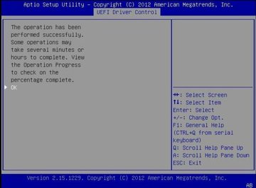 Screen showing the RAID configuration confirmation option. image:Screen showing the RAID configuration confirmation option.