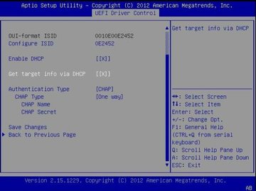This figure shows DHCP and Get target info via DHCP enabled. image:This figure shows DHCP and Get target info via DHCP enabled.