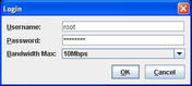 Graphic showing the Oracle ILOM Remote Console Login dialog box. image:Graphic showing the Oracle ILOM Remote Console Login dialog box.