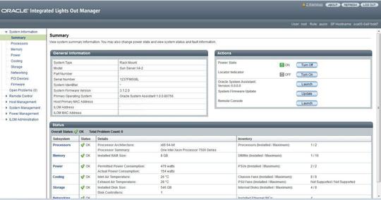image:Screen showing the Oracle System Assistant Launch button.