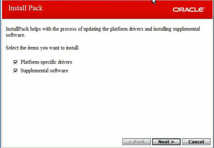 Install Pack top-level screen. image:Install Pack top-level screen.