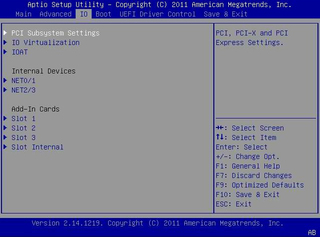 This figure shows the IO Menu screen. image:This figure shows the IO Menu screen.