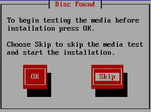 Oracle Linux 5 CD found screen. image:Oracle Linux 5 CD found screen.