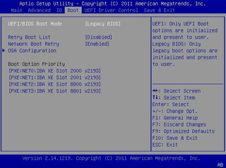 Legacy BIOS Setup Utility screen. image:Legacy BIOS Setup Utility screen.