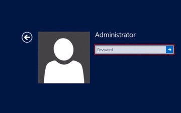 The Administrator log in screen. image:The Administrator log in screen.