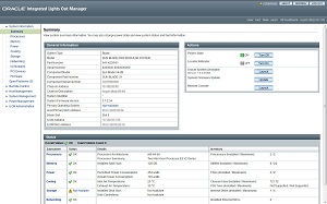 image:Oracle ILOM SP main page
