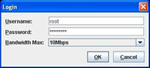 image:Graphic showing Remote Control Login dialog box.