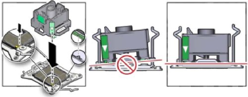 image:An illustration showing how to install a processor.