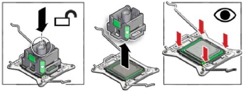 image:An illustration showing how to install a pressure frame cover assembly.