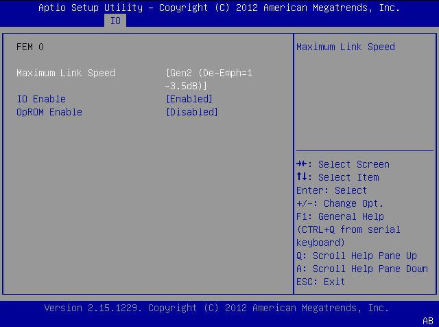 image:A screen capture showing the BIOS Setup Utility I/O menu screen.