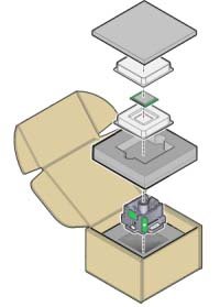image:An illustration showing how to remove a processor from the packaging, including the removal/insertion  tool.