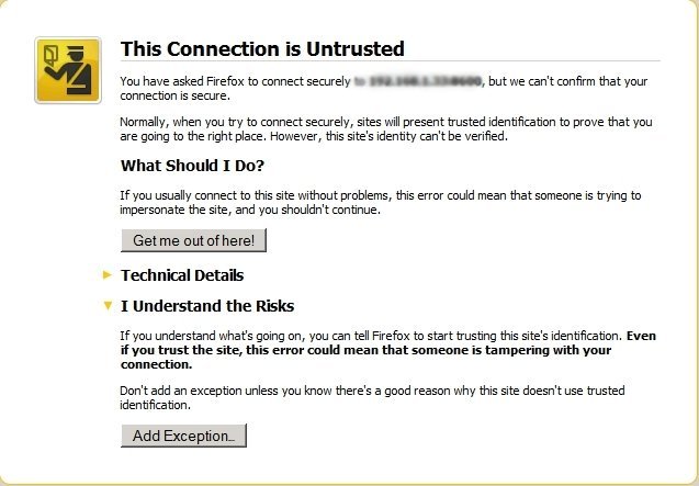 image:A screen capture showing the Security Alert dialog box.