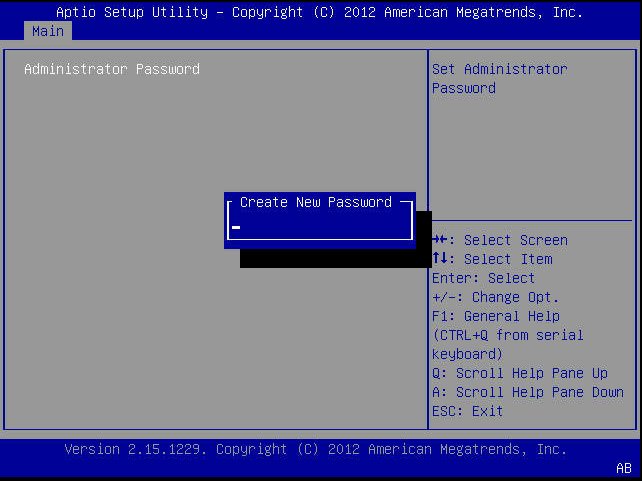 image:A screen capture showing the BIOS Setup Utility Main menu screen.
