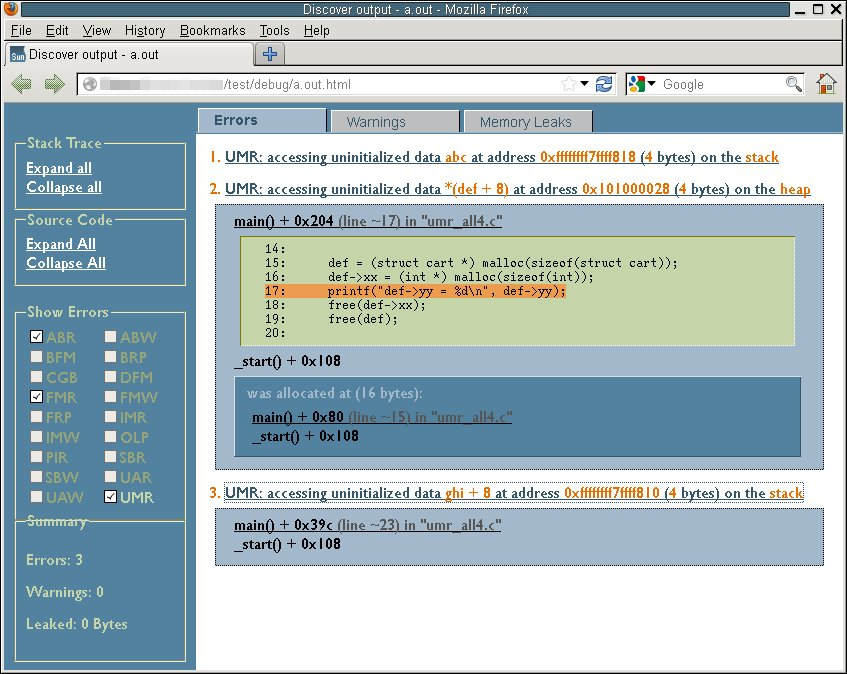 image:Screenshot that shows Discover HTML highlighting and variable name