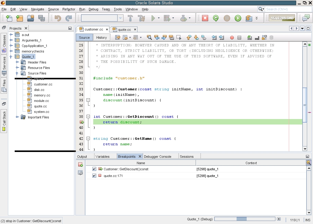 image:Breakpoints window