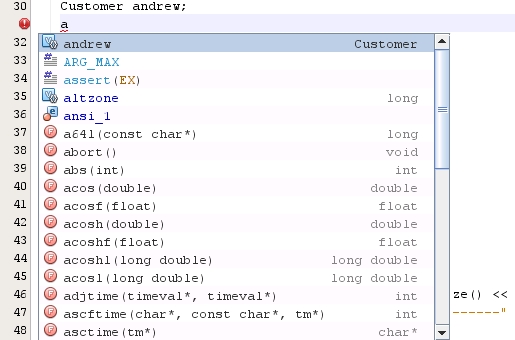image:Code completion list