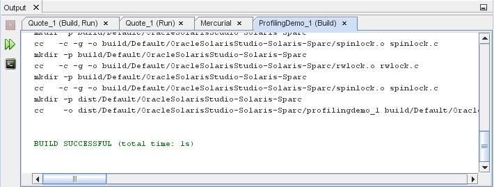 image:Output after building ProfilingDemo_1.
