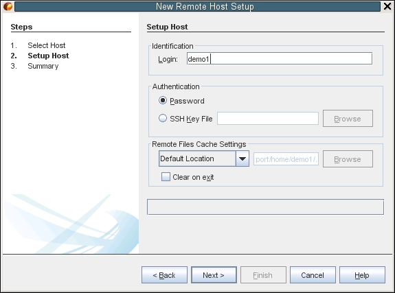 New Build Development Host, Setup Host page image:New Build Development Host, Setup Host page