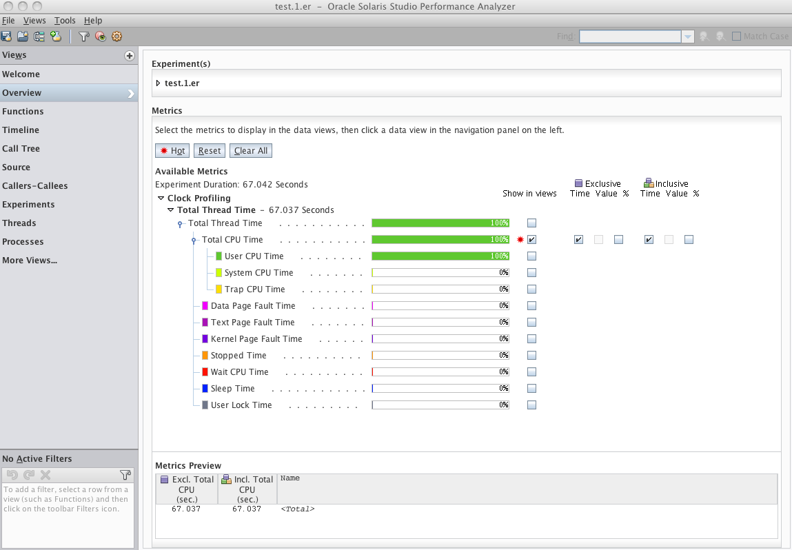 image:Overview screen showing metrics
