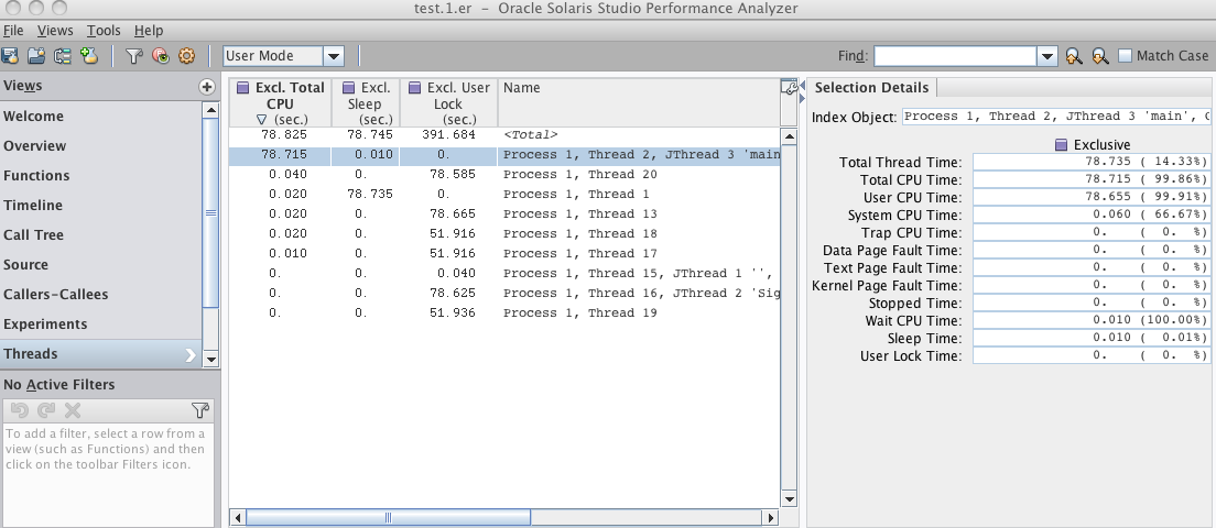 image:Threads view of Performance Analyzer