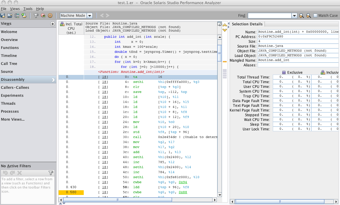 image:Hot-spot compiled methods in Machine mode