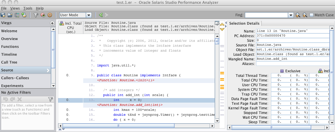 image:Source view showing the source code of Routine.java