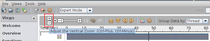 image:Vertical zoom control in Timeline view