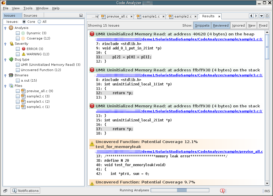 image:The Code Analyzer GUI