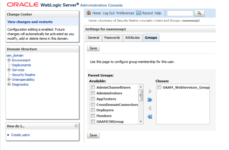The figure shows the Groups Tab.