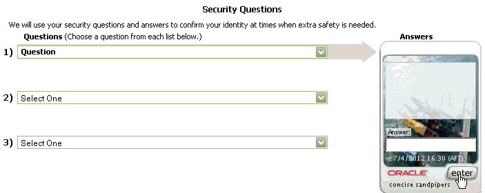 The KBA registration screen is shown.