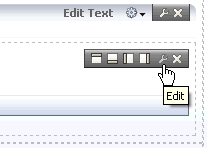 Edit icon on the toolbar that you use to edit a container Edit icon on the toolbar that you use to edit a container