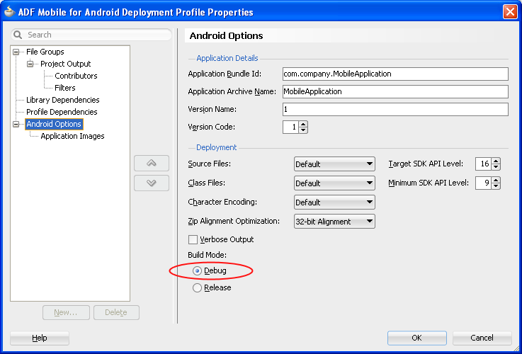 Setting Debug Mode for Android